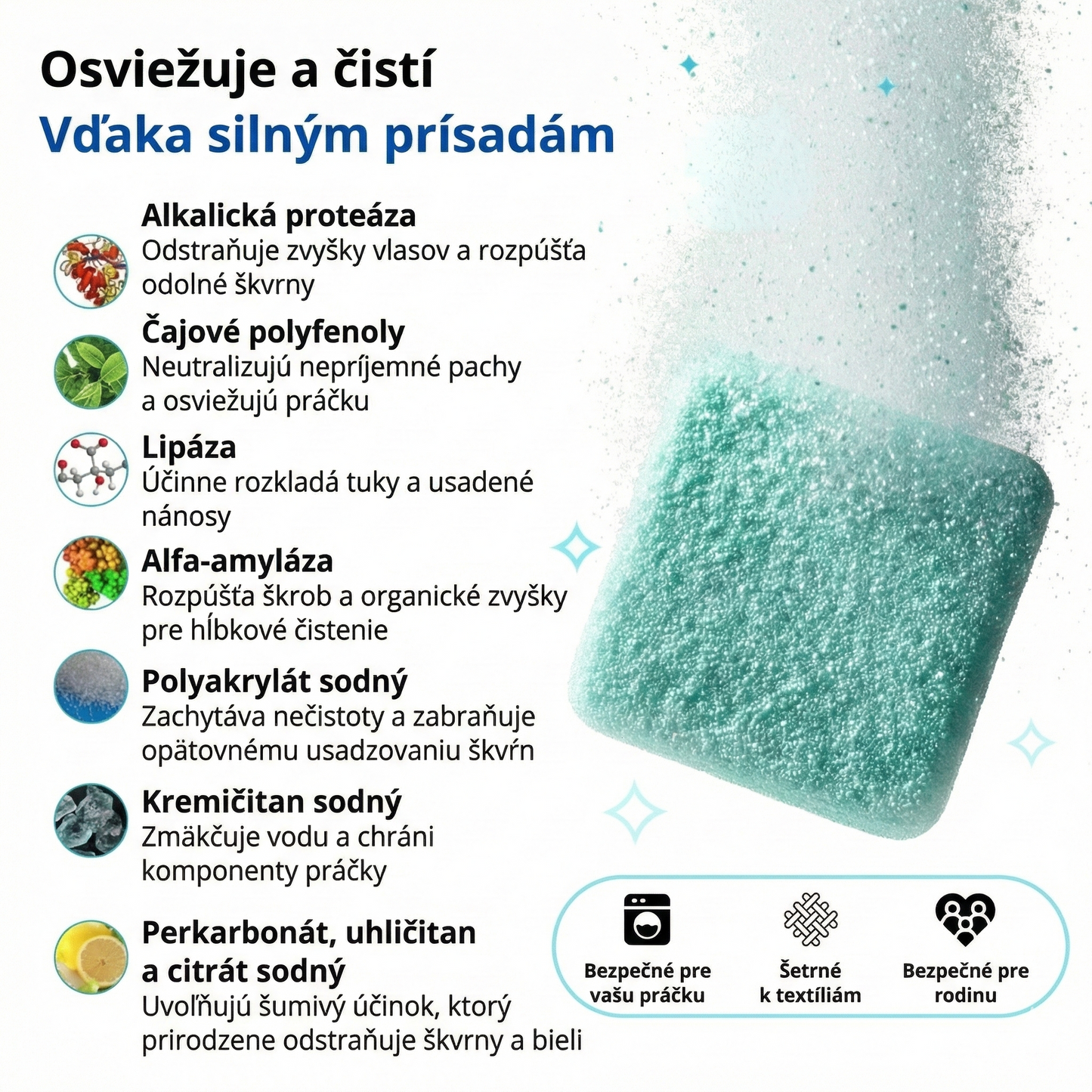 Profesionalno sredstvo za čišćenje perilice rublja – aktivni enzimi